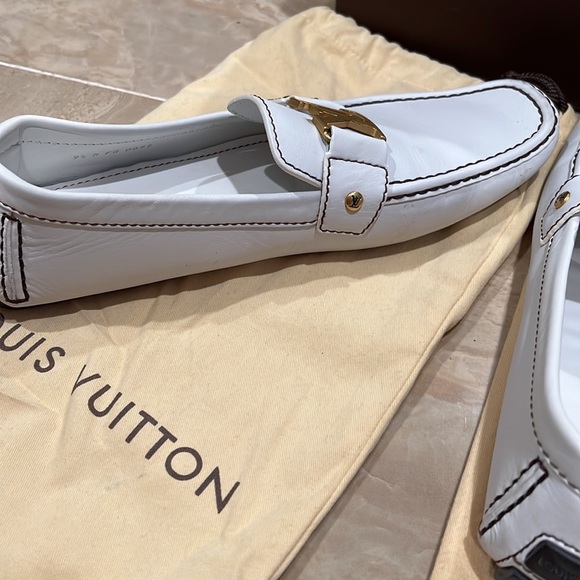 Authentic Louis Vuitton White Monte Carlo Loafers - Picture 7 of 11